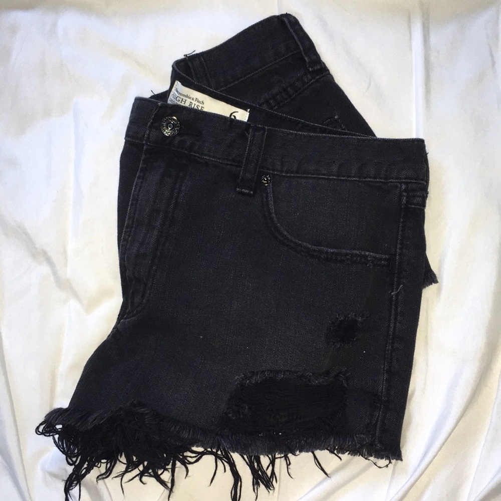 distressed denim shorts